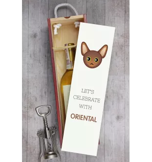 Oriental - boîte à vin avec graphisme et logo de la marque Art-Dog