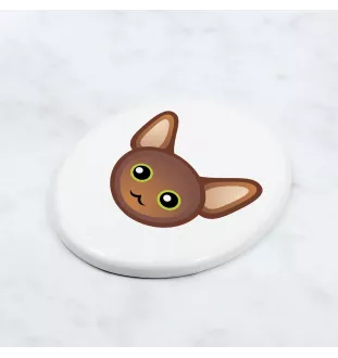 Oriental - une plaque funéraire en céramique avec une illustration et un texte de la marque Art-Dog