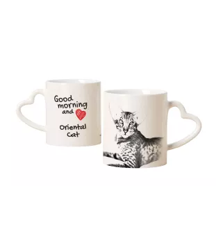 Oriental - tasse avec un chat, une tasse adorable avec une anse en forme de cœur, un cadeau universel de la marque Art-Dog