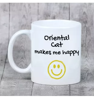 Oriental kubek z kotem Makes me happy Art-Dog