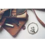 Oriental Cat - pocket mirror with a cat, personalized mirror for a purse, compact mirror with Art-Dog brand print