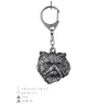 Chat persan - porte-clés argenté, décoration de sac à main, pendentif de sac à dos par Art-Dog
