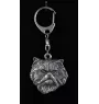 Chat persan - porte-clés argenté, décoration de sac à main, pendentif de sac à dos par Art-Dog
