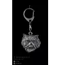 Persian Cat - silver-plated key ring, handbag decoration, backpack pendant by Art-Dog