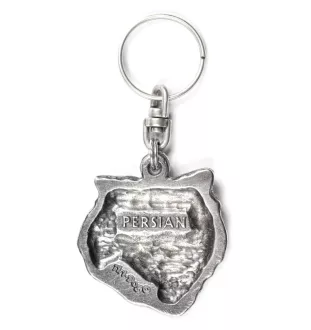 Persian Cat - silver-plated key ring, handbag decoration, backpack pendant by Art-Dog