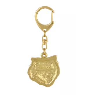 Chat persan - Porte-clés doré avec chat, décoration de sac à main, accessoire de luxe de la marque Art-Dog