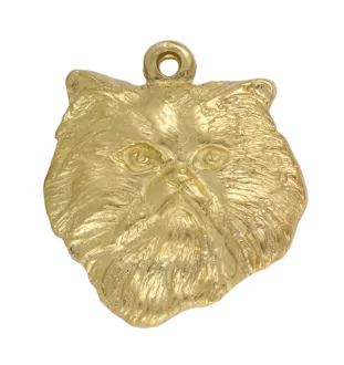 Chat persan - Porte-clés doré avec chat, décoration de sac à main, accessoire de luxe de la marque Art-Dog