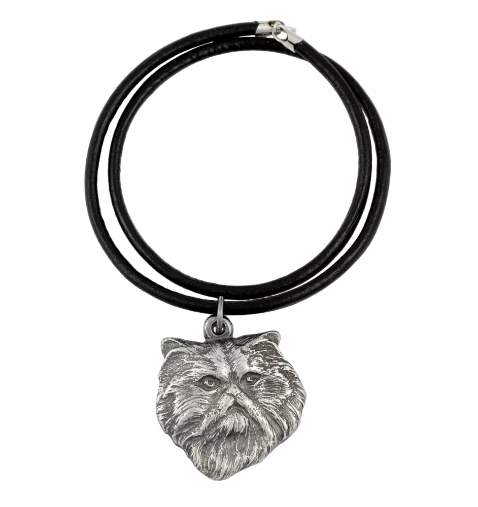 Chat persan - collier avec un chat, pendentif en plaqué argent pour les fans de chats, bijoux uniques de la marque Art-Dog