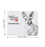 Peterbald - mouse pad with print, personalized cat pad, unique gadget for an office worker from the Art-Dog brand