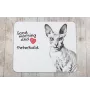 Peterbald - tapis de souris imprimé, tapis de souris personnalisé avec un chat, un gadget unique pour un employé de bureau de la marque Art-Dog