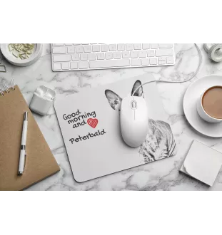 Peterbald - mouse pad with print, personalized cat pad, unique gadget for an office worker from the Art-Dog brand