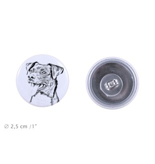 Chien de ferme dano-suédois, Dansk-svensk gårdshund - boucles d'oreilles uniques avec un chien, votre animal de compagnie sur un porte-clés, marque propre Art-Dog