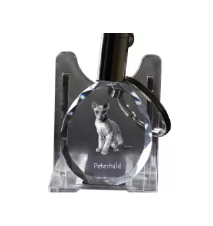 Peterbald brelok do kluczy kryształowy z kotem Art-Dog