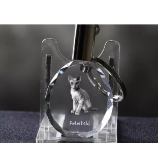 Peterbald brelok do kluczy kryształowy z kotem Art-Dog