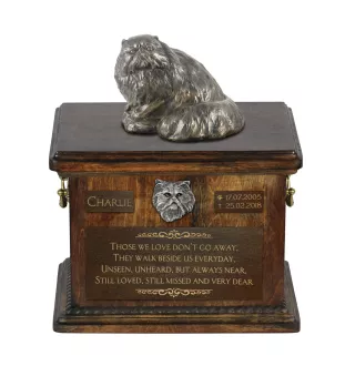 Persian - urn for cat ashes, urn with a statuette, personalized urn for cat ashes by Art-Dog