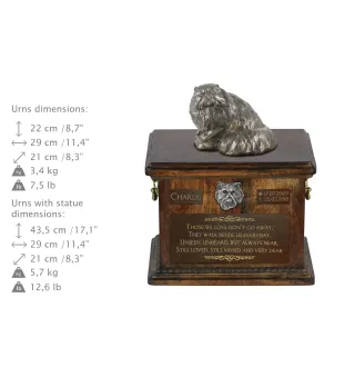 Perski urna z podobizną psa i tabliczką Art-Dog
