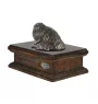 Chat persan - urne pour cendres de chat, urne personnalisée avec statuette, urne en bois avec chat de la marque Art-Dog