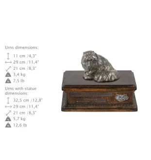 Perserkatze - Urne für Katzenasche, personalisierte Urne mit Statuette, hölzerne Urne mit Katze der Marke Art-Dog