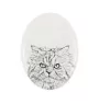Chat persan - une plaque commémorative avec une photo de chat, une plaque funéraire avec une impression, une plaque ovale personnalisée de la marque Art-Dog