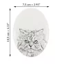Chat persan - une plaque commémorative avec une photo de chat, une plaque funéraire avec une impression, une plaque ovale personnalisée de la marque Art-Dog