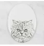 Chat persan - une plaque commémorative avec une photo de chat, une plaque funéraire avec une impression, une plaque ovale personnalisée de la marque Art-Dog