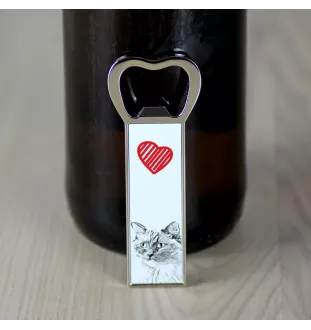 Ragdoll - bottle opener with a cat, personalized fridge opener, unique gift for men by Art-Dog brand