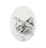 Ragdoll - une plaque commémorative avec une photo de chat, une plaque funéraire avec une impression, une plaque ovale personnalisée de la marque Art-Dog