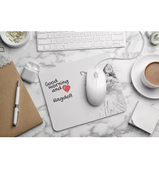 Ragdoll - mouse pad with print, personalized cat pad, unique gadget for an office worker from the Art-Dog brand