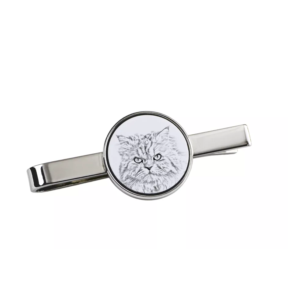 Persian Cat - cat tie clip, personalized tie clip, unique gift for men from Art-Dog brand