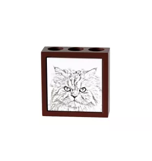 Chat persan - porte-stylo avec un chat, organiseur de bureau avec impression, décoration de bureau personnalisée de la marque Art-Dog