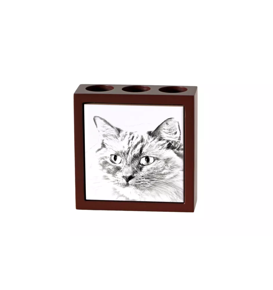 Ragdoll - Stifthalter mit Katze, Schreibtischorganizer mit Aufdruck, personalisierte Schreibtischdekoration von der Marke Art-Dog