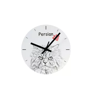 Persian Cat - wall clock with a cat, shelf clock with a print, personalized home decoration from the Art-Dog brand