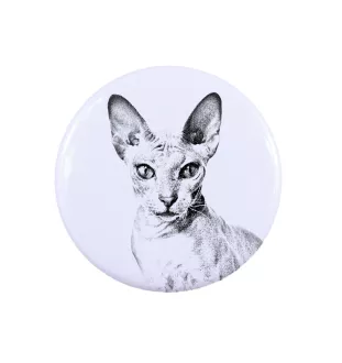 Peterbald przypinka z kotem mała Art-Dog