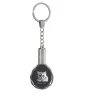 Perserkatze - Fob with cat photo, crystal key ring in gift box, unique gift by Art-Dog brand