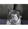 Perserkatze - Fob with cat photo, crystal key ring in gift box, unique gift by Art-Dog brand