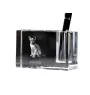 Peterbald - Stifthalter, Kristallorganizer mit Katzenfoto, einzigartige Schreibtischdekoration der Marke Art-Dog