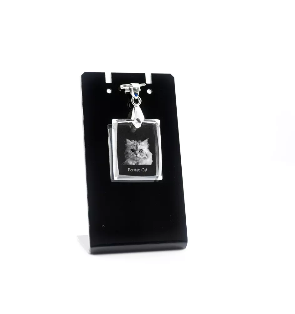 Perserkatze - Crystal cat pendant, photo necklace, unique jewellery by Art-Dog