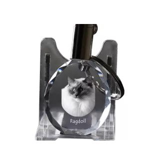 Ragdoll brelok do kluczy kryształowy z kotem Art-Dog