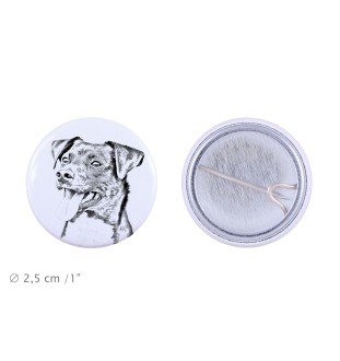 Dänisch-Schwedischer Farmhund, Dansk-Svensk Gårdshund - Anstecknadel mit Ihrem Hund, fügen Sie Ihr eigenes Foto hinzu, Marke Art-Dog