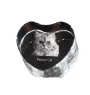 Persian Cat - crystal clock with a picture of a cat, heart-shaped shelf clock, personalized standing clock by Art-Dog brand