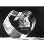 Perserkatze - Kristalluhr mit Katzenbild, Herzregal-Uhr, personalisierte Standuhr von Art-Dog.