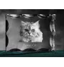 Perserkatze - Kristall mit Katzenbild, Glasstatuette mit Bild, einzigartiger Bilderrahmen der Marke Art-Dog