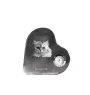 Persian Cat - crystal clock with a picture of a cat, heart-shaped shelf clock, personalized standing clock by Art-Dog brand