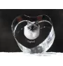 Ragdoll - crystal clock with a picture of a cat, heart-shaped shelf clock, personalized standing clock by Art-Dog brand