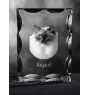 Ragdoll - cristal avec une photo de chat, une statuette en verre avec une photo, un cadre exceptionnel avec une photo de la marque Art-Dog
