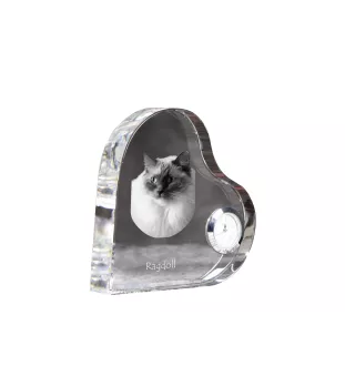 Ragdoll zegar w kształcie serca z kotem Art-Dog