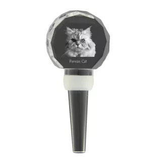 Chat persan - Bouchon de bouteille en cristal avec chat, bouchon de vin unique avec photo, cadeau personnalisé pour sommelier par la marque Art-Dog