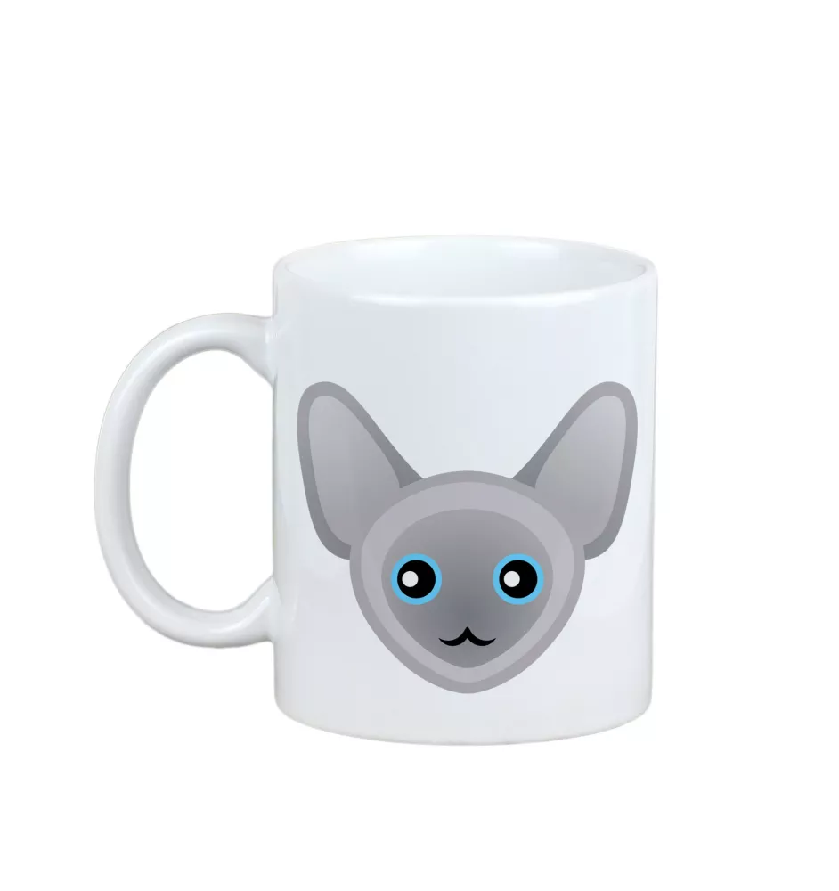 Peterbald - mug with graphics and the logo of the Art-Dog brand