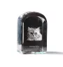 Perserkatze - Kristallwürfel mit Bild, Katzenbild im Kristall, sechseckiger Papierclip von der Marke Art-Dog