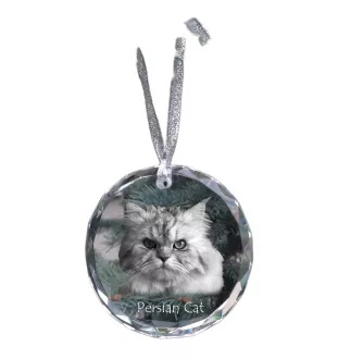 Perserkatze - Kristallkugel mit Foto, Katzenfoto im Kristall, personalisierter Weihnachtsbaumanhänger von Art-Dog.